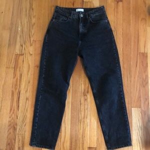 Zara black mom jeans